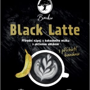 Binchio Black Latte – aktív széntartalmú ital 75g Íz: Banana