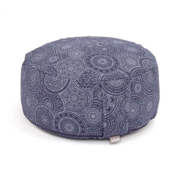 Bodhi Yoga Bodhi Maharaja Rondo meditációs párna Mandala (sötétkék) 32 x 20 cm Töltelék: Tönköly