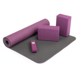 Bodhi Yoga Bodhi Flow jógakészlet lila - szőnyeg + heveder + 2 blokk