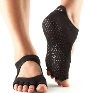 Toesox Halftoe Bellarina Grip csúszásgátló zokni (fekete) Méret: XS 33 - 35,5