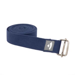 Bodhi Yoga Jóga heveder ASANA BELT PRO fém csattal 3 m Szín: Sötétkék