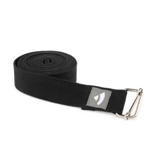 Bodhi Yoga Jóga heveder ASANA BELT PRO fém csattal 3 m Szín: Fekete