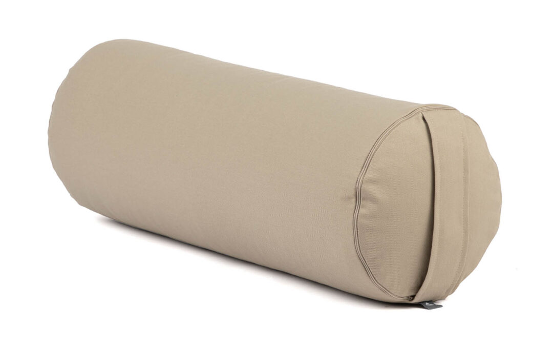Bodhi Yoga Bolster jógahenger ECO tönköly 100% organikus pamut 65 x 22 cm Szín: Taupe