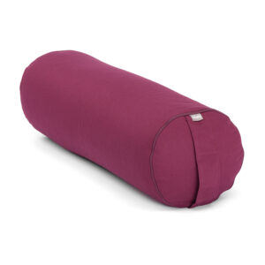Bodhi Yoga Bolster jógahenger ECO tönköly 100% organikus pamut 65 x 22 cm Szín: Padlizsán