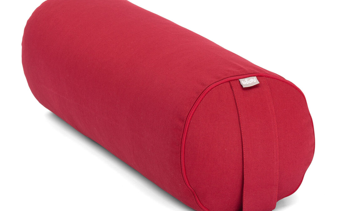 Bodhi Yoga Bolster jógahenger ECO tönköly 100% organikus pamut 65 x 22 cm Szín: Bordó