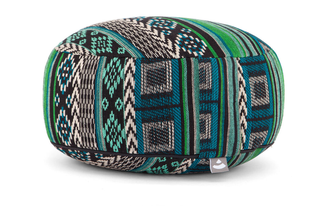 Bodhi Yoga Bodhi meditációs párna Rondo Ethno tönköly kollekció 100% pamut 32,5 x 21,5 cm Szín: Zöld,fehér,fekete