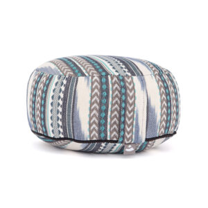 Bodhi Yoga Bodhi meditációs párna Rondo Ethno tönköly kollekció 100% pamut 32,5 x 21,5 cm Szín: Fekete,fehér,kék