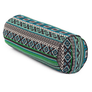 Bodhi Yoga Bodhi Bolster ETHNO kollekció, tönköly béléssel, 100% pamut 65 x 23 cm Szín: Jacquard zöld - fehér - fekete