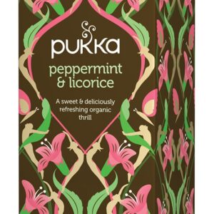 PUKKA Herbs ájurvédikus organikus  gyógynövénykeverék tea- Borsmenta és édesgyökér 20 db teafilter