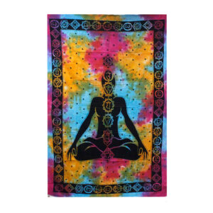 Ancient wisdom Fali kendő / takaró csakra Buddha mintával 130 x 200 cm