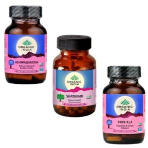 Organic India CSOMAG Ashwagandha, Shatavari, Triphala 3 x 60 db