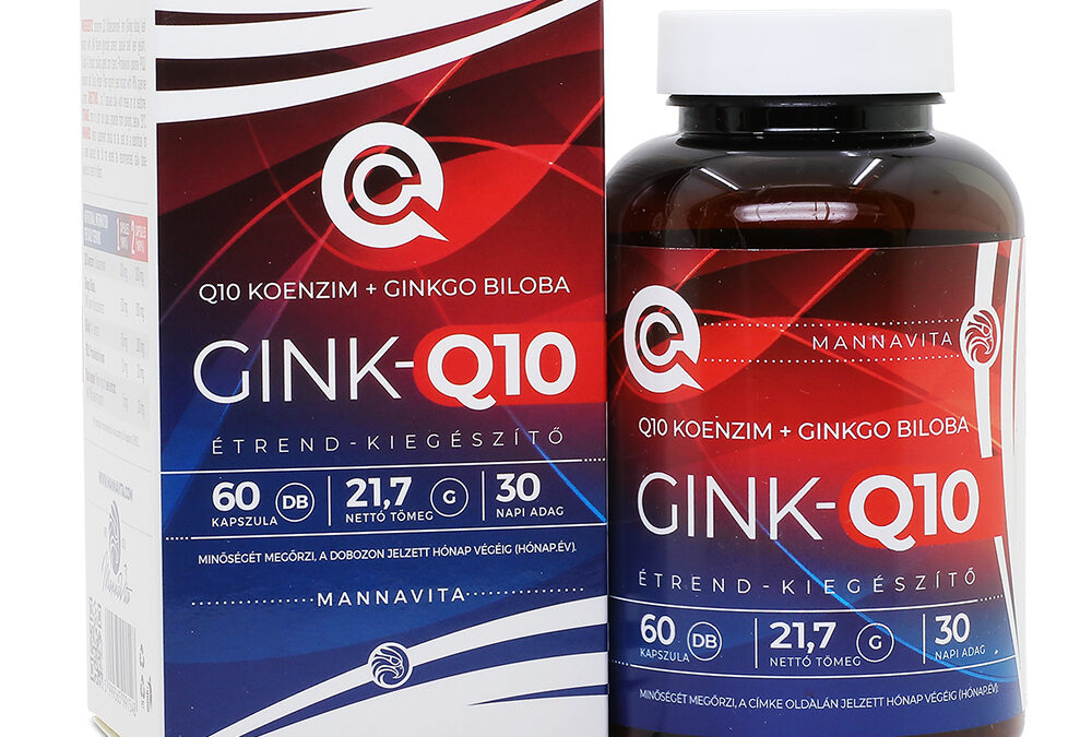 GINK-Q10 – Q10 koenzim + Ginkgo Biloba komplex, 60db