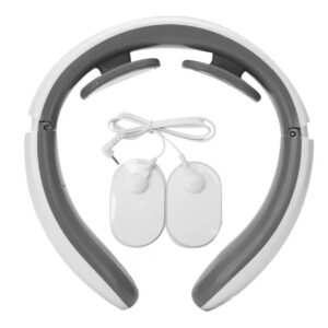 USB-vel tölthető nyakmasszírozó pánt, 2 db tappanccsal
