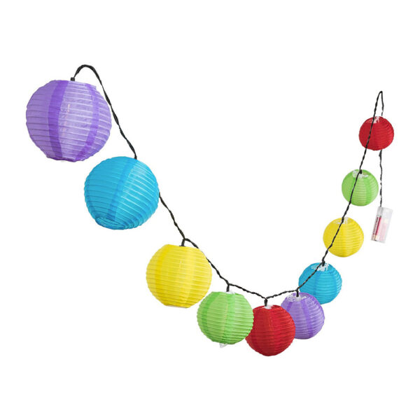 Party lampion, 10 LED-es, elemes