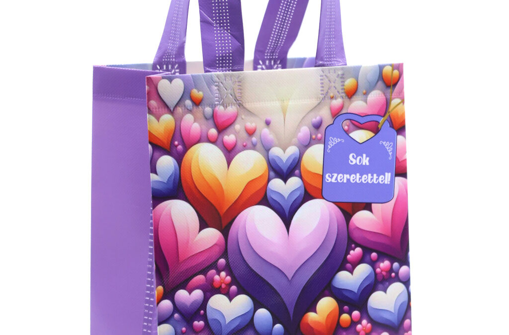 Szivek kicsi – bevásárlótáska 26*20 cm