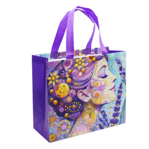 Lila nő közepes - bevásárlótáska 35*30 cm