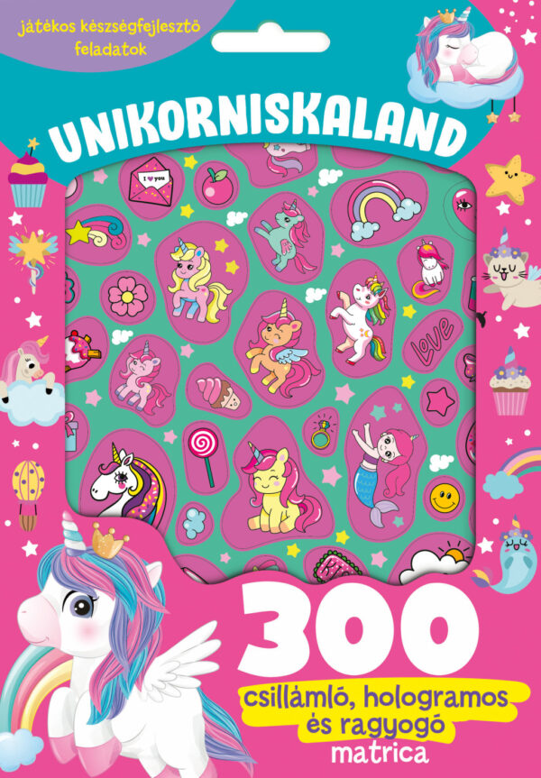 Unikorniskaland - 300 csillámló, hologramos és ragyogó matricával